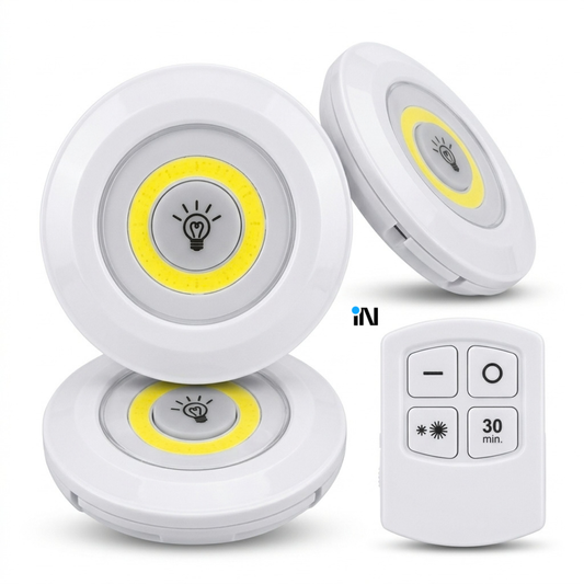 SET DE 3 LUCES LED CON CONTROL REMOTO (No incluye las pilas)