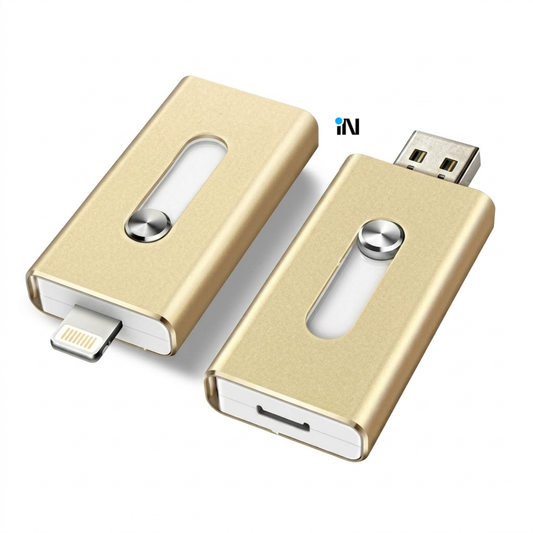 MEMORIA USB INTELIGENTE 3 EN 1 PARA CELULARES IPHONE, ANDROID Y COMPUTADORA  - 256 GB