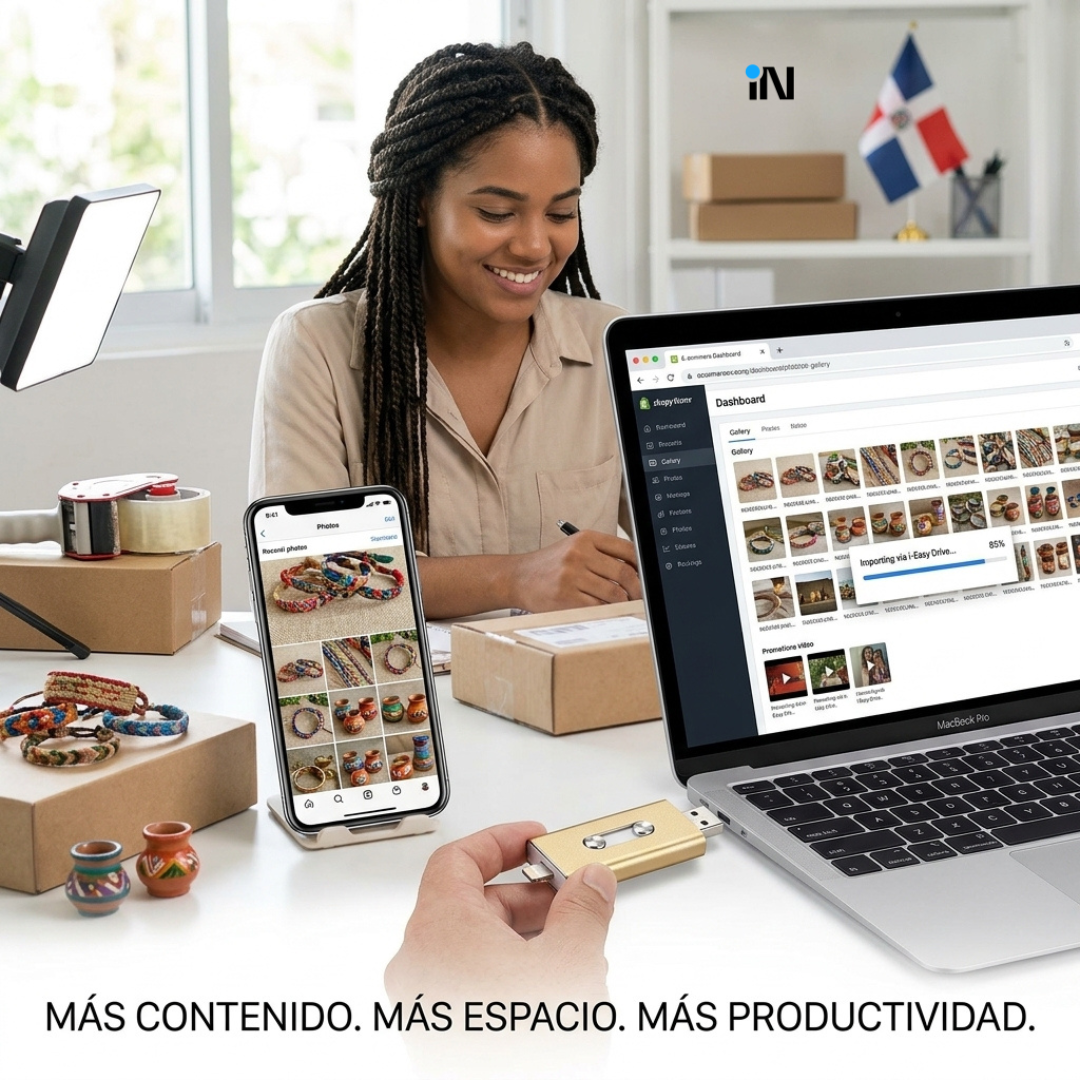 MEMORIA USB INTELIGENTE 3 EN 1 PARA CELULARES IPHONE, ANDROID Y COMPUTADORA  - 256 GB