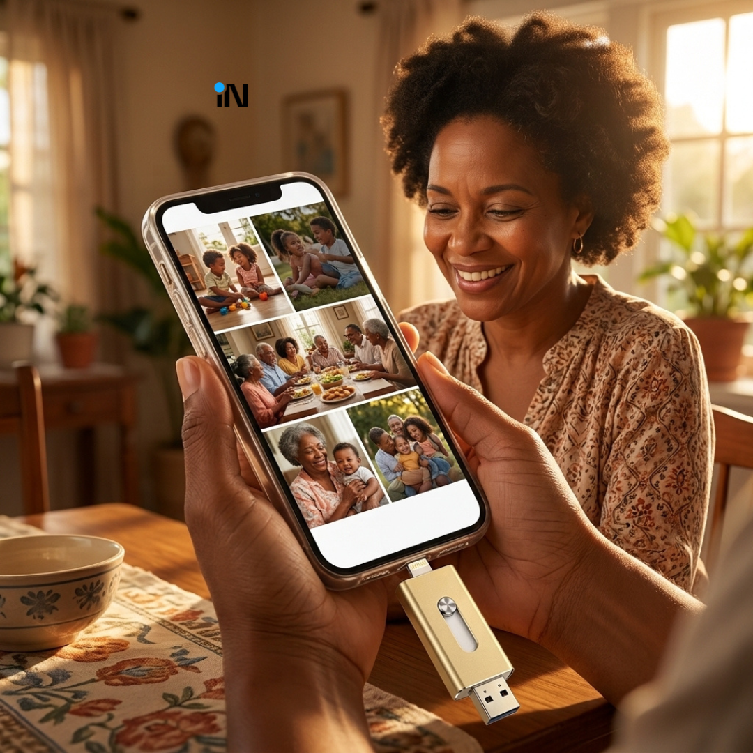 MEMORIA USB INTELIGENTE 3 EN 1 PARA CELULARES IPHONE, ANDROID Y COMPUTADORA  - 256 GB