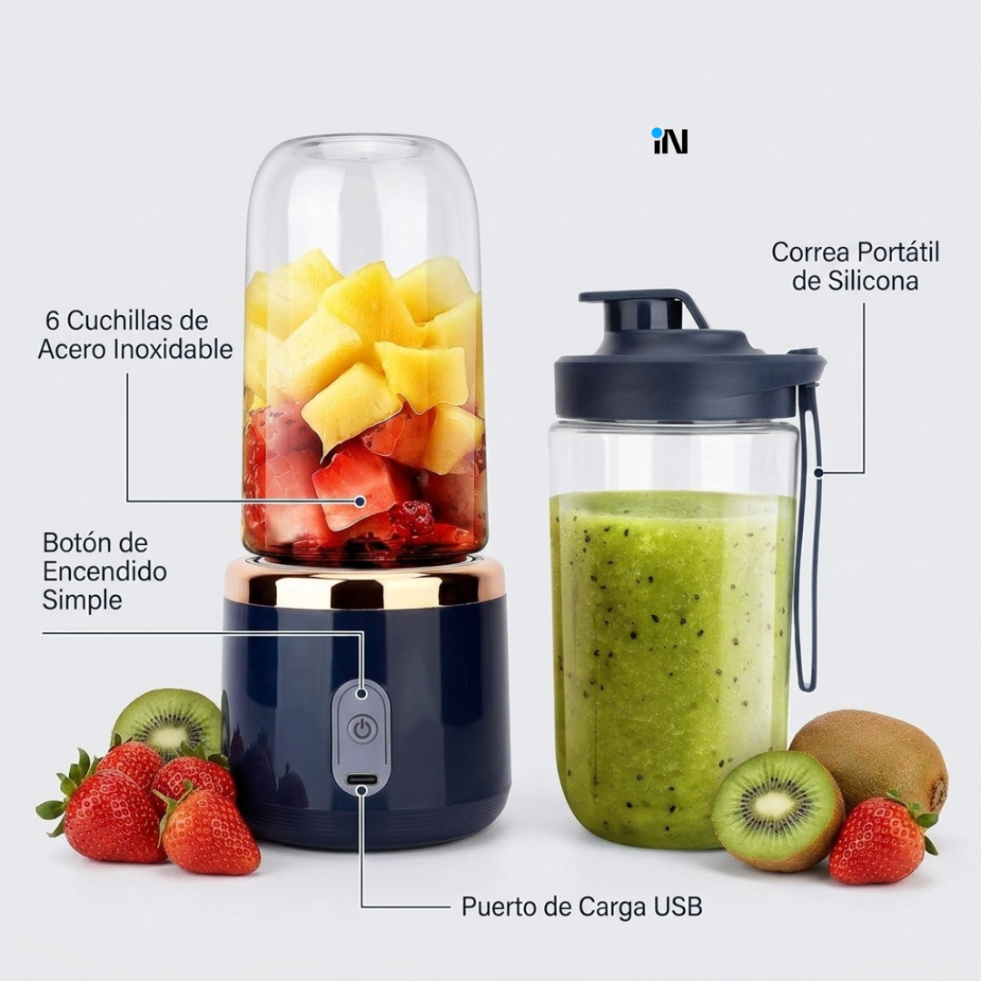 LICUADORA PORTÁTIL, MINI JUGO DE FRUTAS DE 400 ML