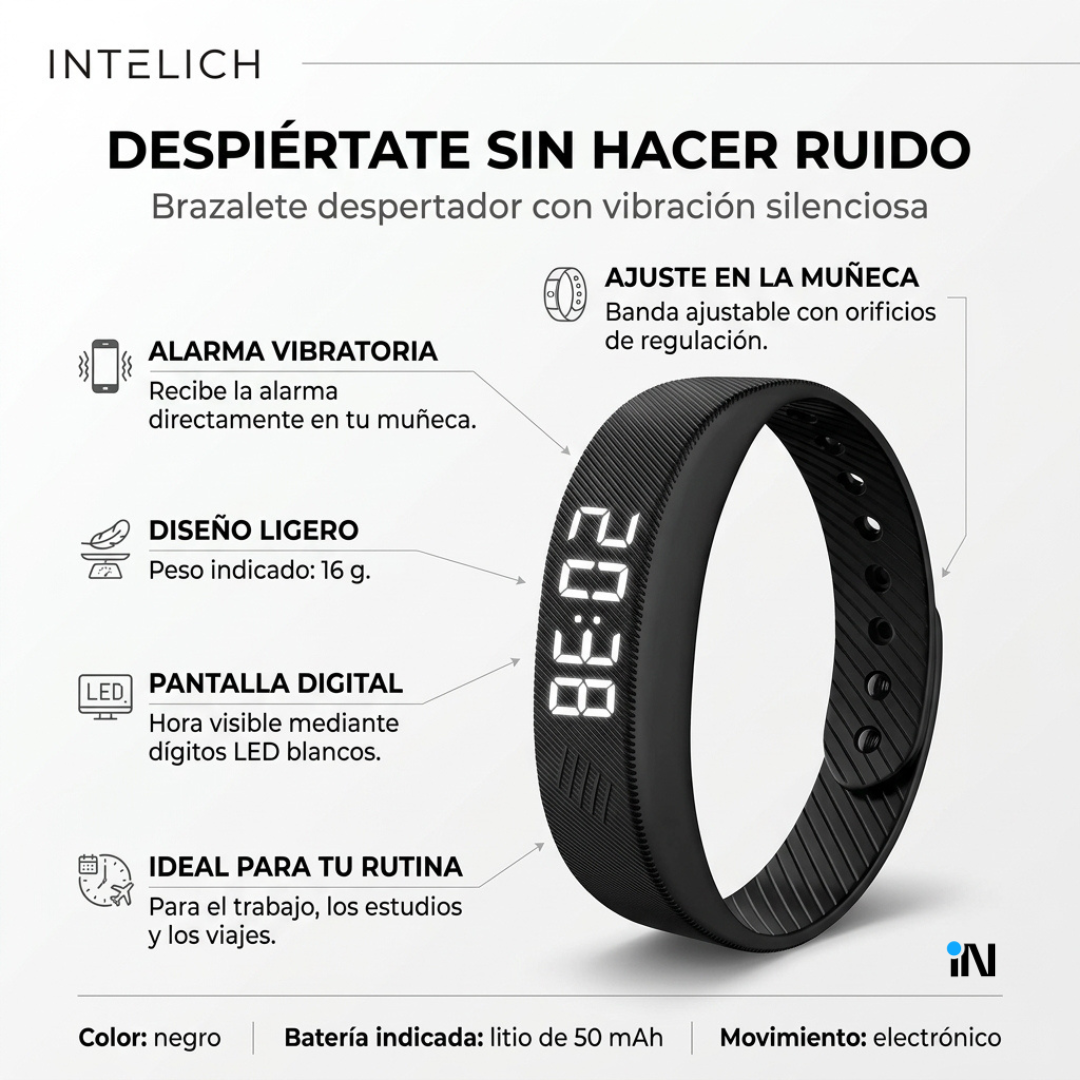 BRAZALETE CON DESPERTADOR VIBRANTE