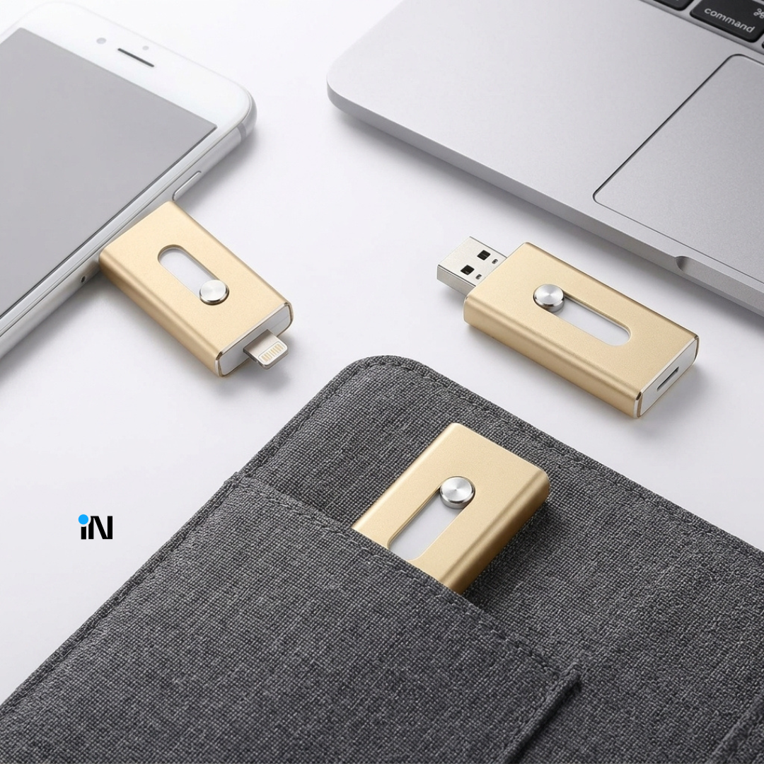 MEMORIA USB INTELIGENTE 3 EN 1 PARA CELULARES IPHONE, ANDROID Y COMPUTADORA  - 256 GB